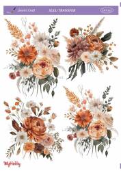 LineArt Çiçek Desenli Sulu Transfer LNT241 - Line Art