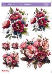 LineArt Çiçek Desenli Sulu Transfer LNT245 - Line Art