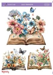 LineArt Çiçek Desenli Sulu Transfer LNT280 - Line Art