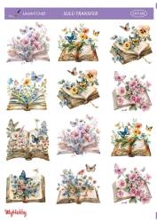 LineArt Çiçek Desenli Sulu Transfer LNT281 - Line Art