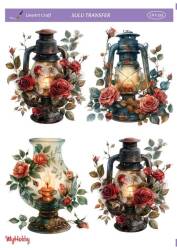 LineArt Çiçek Desenli Sulu Transfer LNT295 - Line Art