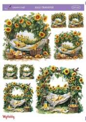 LineArt Çiçek Desenli Sulu Transfer LNT297 - Line Art