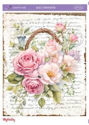 LineArt Çiçek Desenli Sulu Transfer LNT315 - Line Art