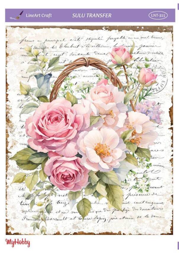 LineArt Çiçek Desenli Sulu Transfer LNT315 - 1