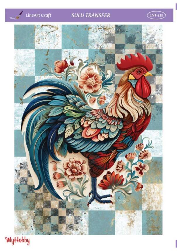 LineArt Çiçek Desenli Sulu Transfer LNT319 - 1