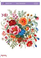 LineArt Çiçek Desenli Sulu Transfer LNT361 - Line Art