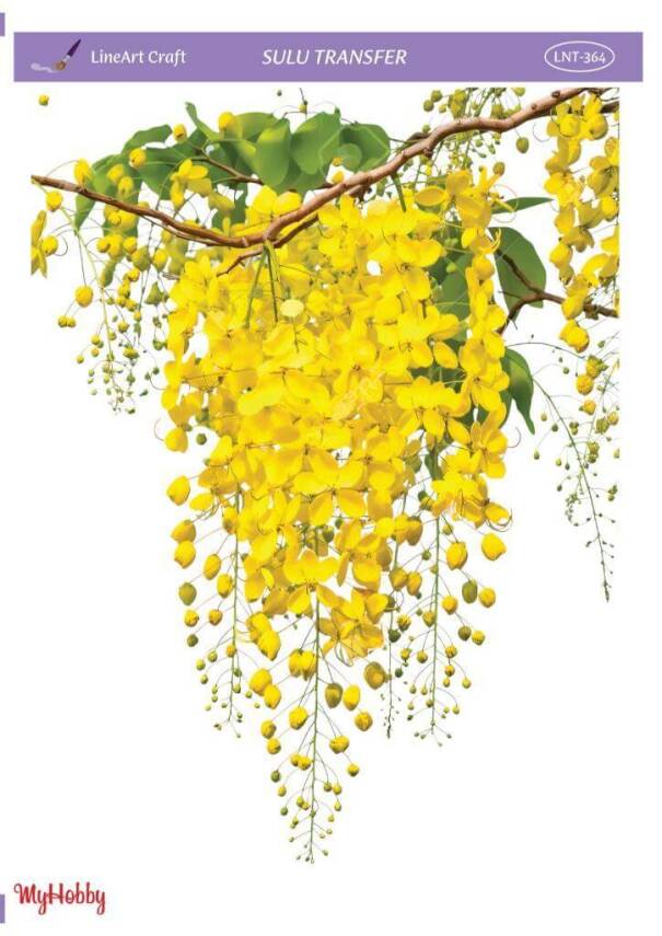 LineArt Çiçek Desenli Sulu Transfer LNT364 - 1