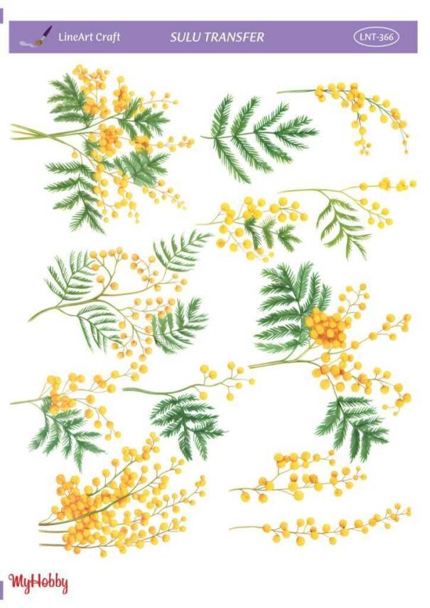 LineArt Çiçek Desenli Sulu Transfer LNT366 - 1