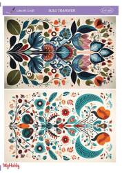 LineArt Çiçek Desenli Sulu Transfer LNT369 - Line Art