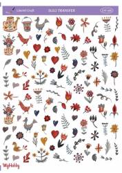 LineArt Çiçek Desenli Sulu Transfer LNT400 - Line Art