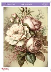 LineArt Çiçek Desenli Sulu Transfer LNT403 - Line Art