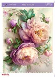 LineArt Çiçek Desenli Sulu Transfer LNT404 - Line Art