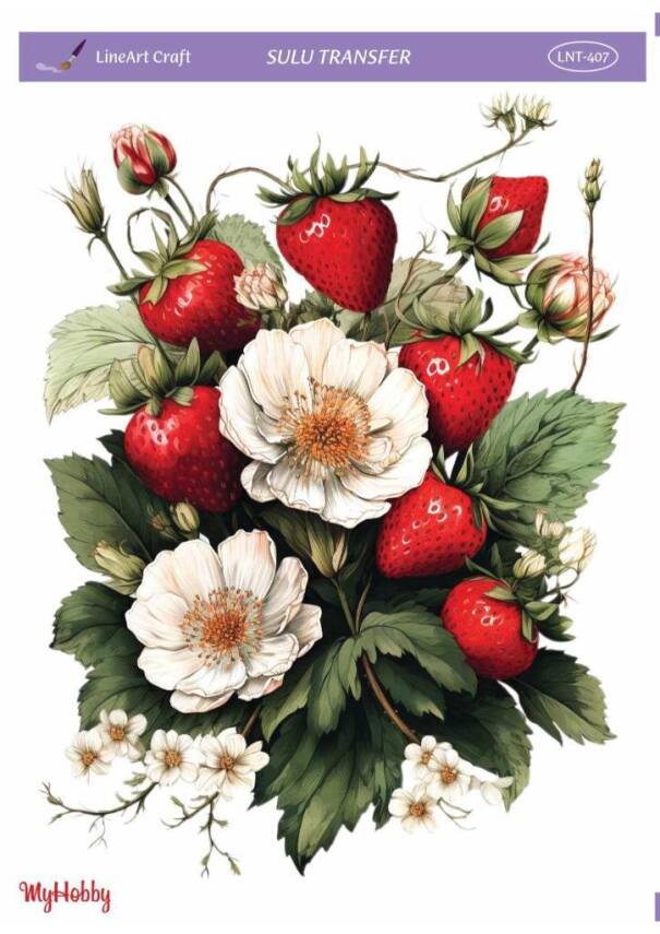 LineArt Çiçek Desenli Sulu Transfer LNT407 - 1