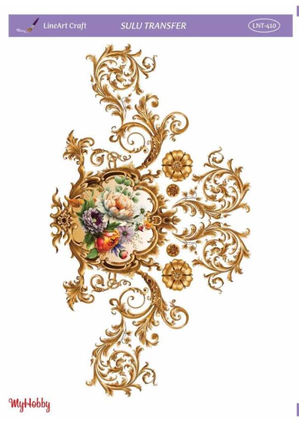 LineArt Çiçek Desenli Sulu Transfer LNT410 - 1
