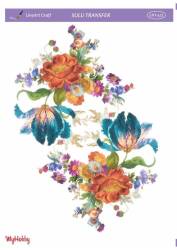 LineArt Çiçek Desenli Sulu Transfer LNT421 - Line Art