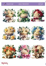 LineArt Çiçek Desenli Sulu Transfer LNT429 - Line Art