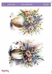 LineArt Çiçek Desenli Sulu Transfer LNT430 - Line Art