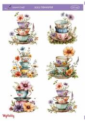 LineArt Çiçek Desenli Sulu Transfer LNT443 - Line Art