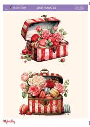 LineArt Çiçek Desenli Sulu Transfer LNT444 - Line Art