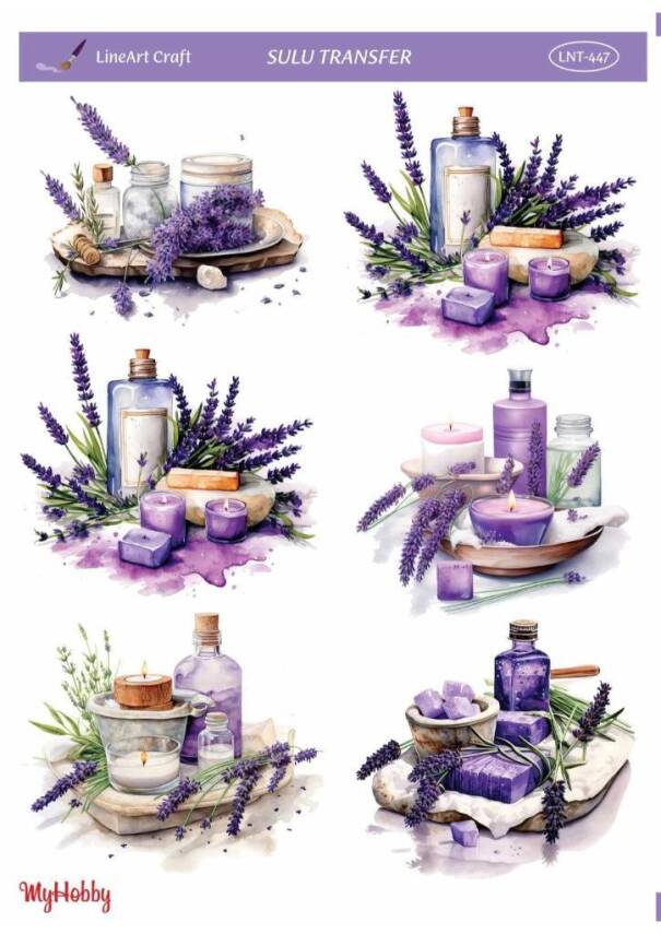 LineArt Çiçek Desenli Sulu Transfer LNT447 - 1