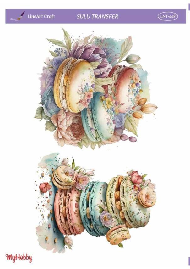 LineArt Çiçek Desenli Sulu Transfer LNT448 - 1
