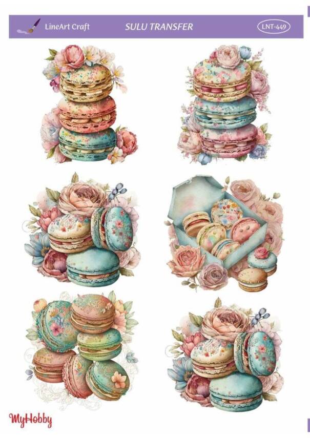 LineArt Çiçek Desenli Sulu Transfer LNT449 - 1