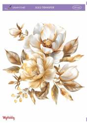 LineArt Çiçek Desenli Sulu Transfer LNT454 - Line Art