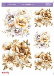 LineArt Çiçek Desenli Sulu Transfer LNT456 - Line Art