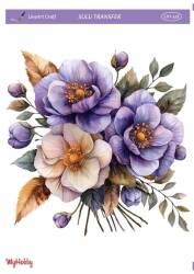 LineArt Çiçek Desenli Sulu Transfer LNT458 - Line Art