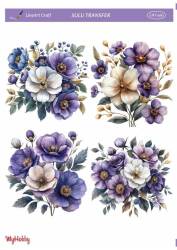 LineArt Çiçek Desenli Sulu Transfer LNT460 - Line Art