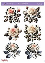 LineArt Çiçek Desenli Sulu Transfer LNT467 - Line Art