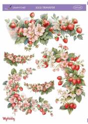 LineArt Çiçek Desenli Sulu Transfer LNT476 - Line Art