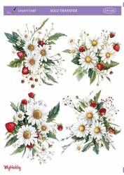 LineArt Çiçek Desenli Sulu Transfer LNT483 - Line Art