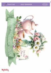 LineArt Çiçek Desenli Sulu Transfer LNT484 - Line Art