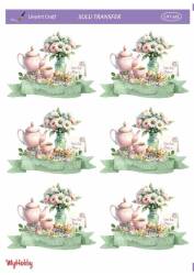 LineArt Çiçek Desenli Sulu Transfer LNT485 - Line Art