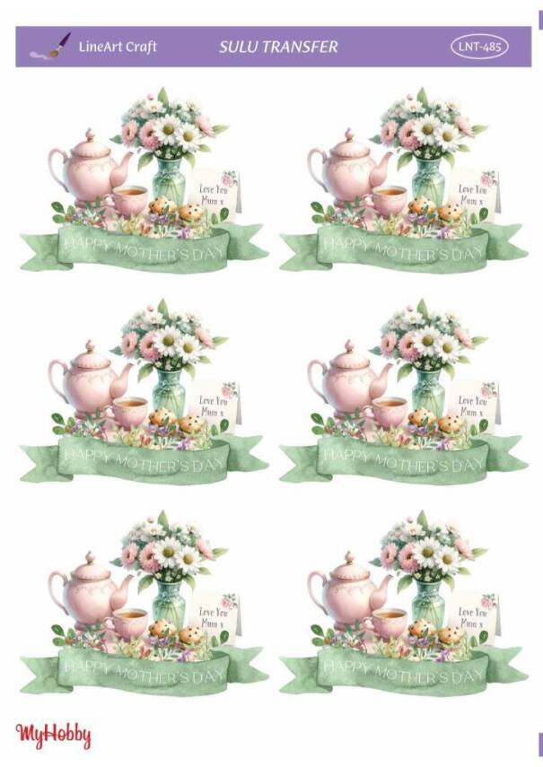 LineArt Çiçek Desenli Sulu Transfer LNT485 - 1