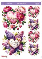 LineArt Çiçek Desenli Sulu Transfer LNT492 - Line Art