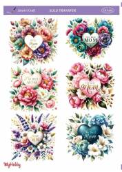LineArt Çiçek Desenli Sulu Transfer LNT494 - Line Art