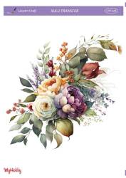 LineArt Çiçek Desenli Sulu Transfer LNT498 - Line Art