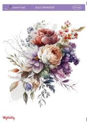 LineArt Çiçek Desenli Sulu Transfer LNT499 - Line Art