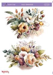 LineArt Çiçek Desenli Sulu Transfer LNT500 - Line Art