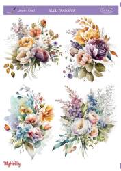 LineArt Çiçek Desenli Sulu Transfer LNT501 - Line Art