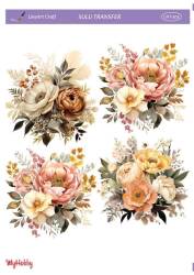 LineArt Çiçek Desenli Sulu Transfer LNT503 - Line Art