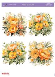 LineArt Çiçek Desenli Sulu Transfer LNT515 - Line Art