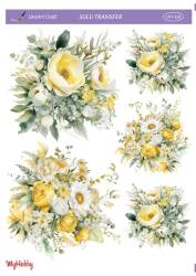 LineArt Çiçek Desenli Sulu Transfer LNT518 - Line Art