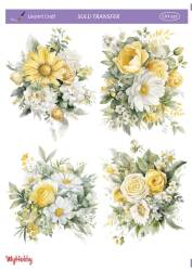 LineArt Çiçek Desenli Sulu Transfer LNT519 - Line Art