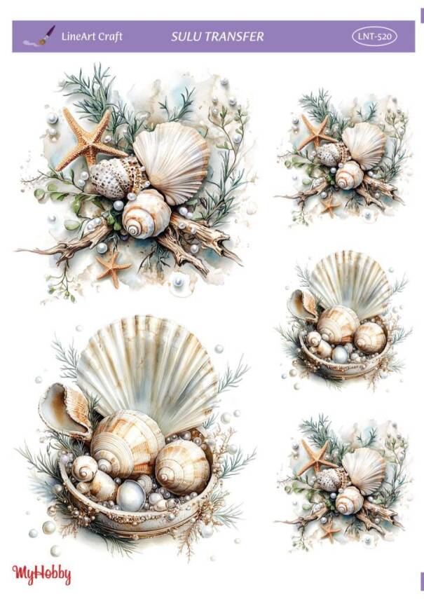 LineArt Çiçek Desenli Sulu Transfer LNT520 - 1