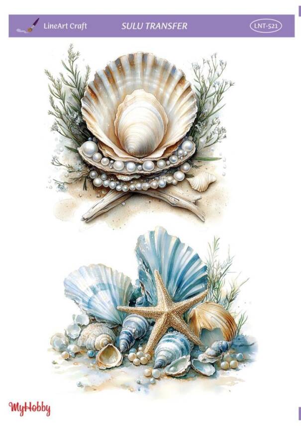 LineArt Çiçek Desenli Sulu Transfer LNT521 - 1