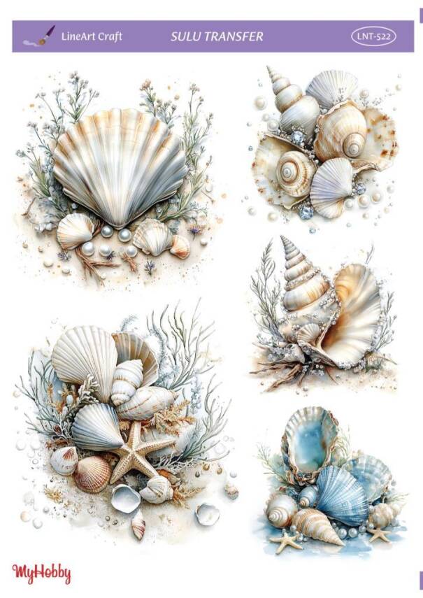 LineArt Çiçek Desenli Sulu Transfer LNT522 - 1