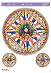 LineArt Çini Karo Dama Desenli Sulu Transfer LNT056 - Line Art